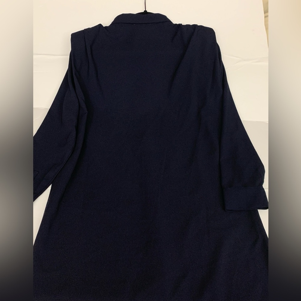 Halston dark navy structured shirt dress size XS - Picture 8 of 14